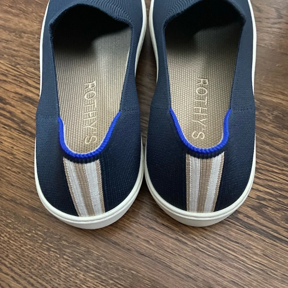 NWOB Rothy's Women's Navy Blue Slip-On Sneakers - Picture 4 of 9